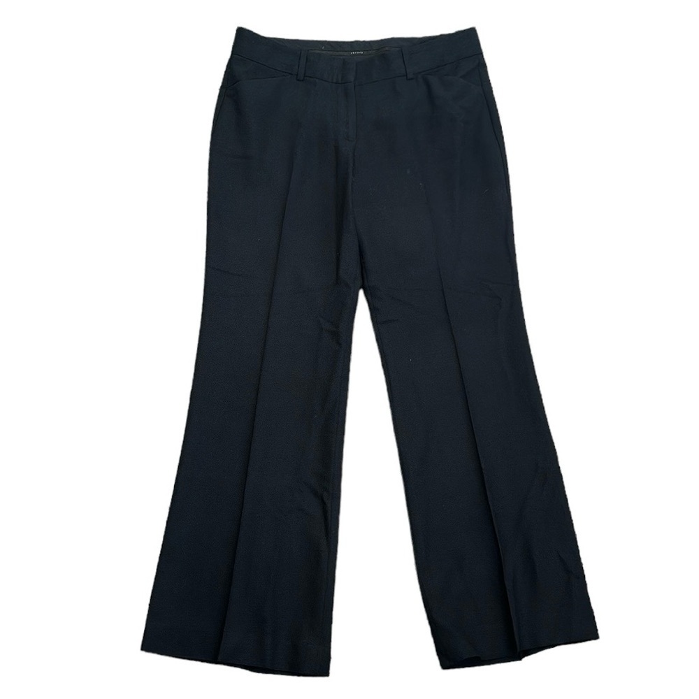 Theory black wool blend pants size 4 office career